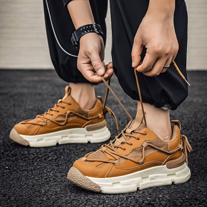 GSIGUL Men's Road Running Shoes Lightweight Walking Shoes Cushioning Mens Sneaker Athleisure Casual Shoes for Men Khaki