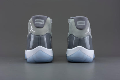 Nike mens Jordan 11 Retro shoes, Medium Grey/White-cool Grey, 9