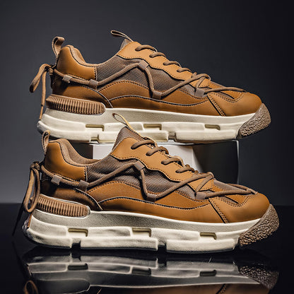 GSIGUL Men's Road Running Shoes Lightweight Walking Shoes Cushioning Mens Sneaker Athleisure Casual Shoes for Men Khaki