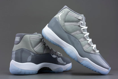 Nike mens Jordan 11 Retro shoes, Medium Grey/White-cool Grey, 9