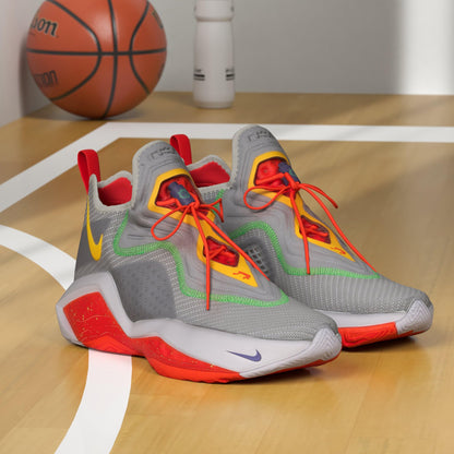 Nike Mens Lebron Soldier XIV 14 Basketball Shoes (Light Smoke Grey/Orange Pulse, US Footwear Size System, Adult, Men, Numeric, Medium, 10)
