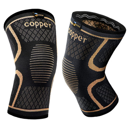 Copper Knee Braces for Men and Women (2 pack) -Knee Supports Copper Compression Knee Sleeve for Knee Pain, Arthritis, Sports and Recovery Support