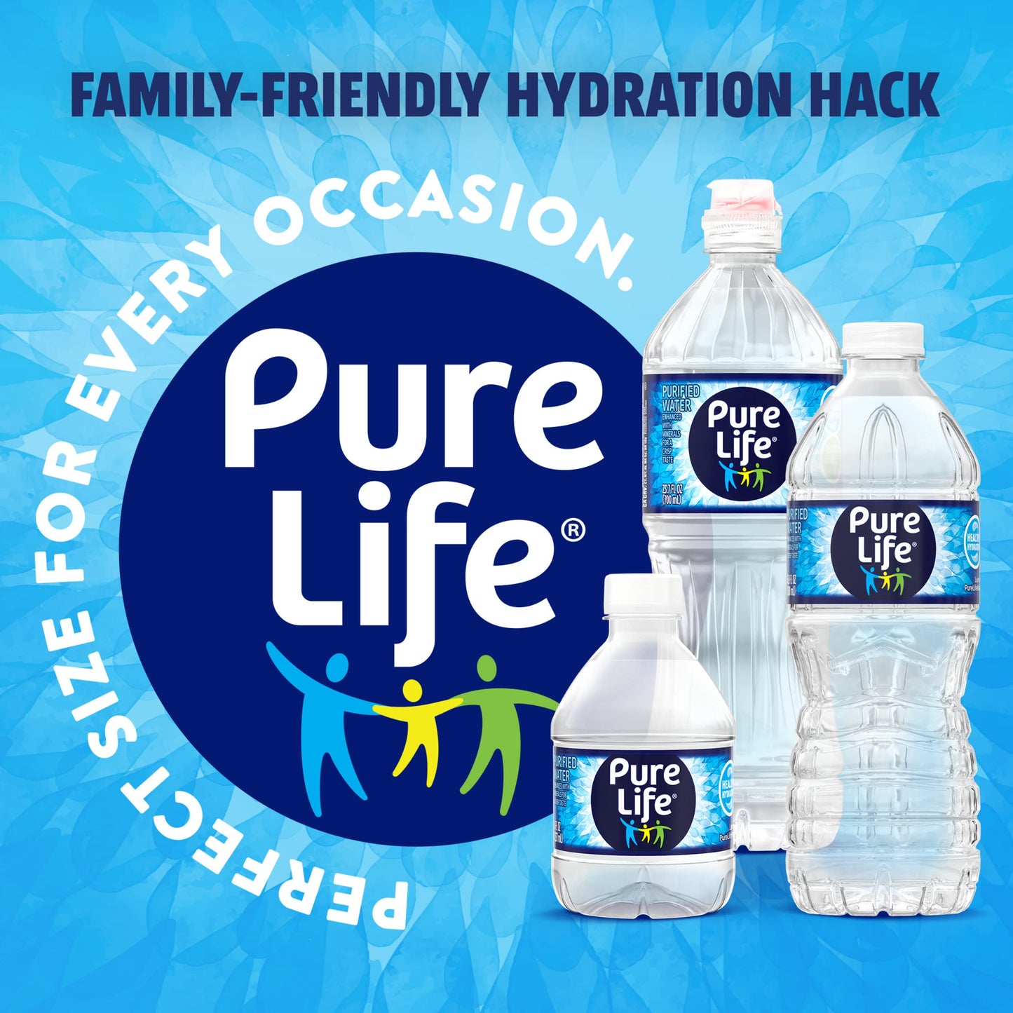 Pure Life Purified Water Bottles, 24 Pack - Still Bottled Water Enhanced with Minerals for a Crisp Taste, Plastic Bottles - 8 Fl Oz