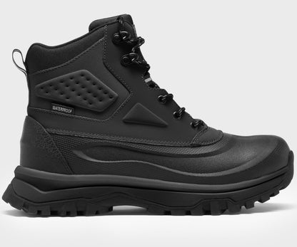 Coostar Snow Boots for Men Insulated Waterproof Construction Winter Hiking Boots Black
