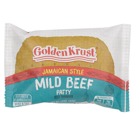 Golden Krust Mild Beef Jamaican Frozen Appetizer Patties, 1ct, 5oz (142g)